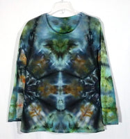 SOLD Ladies 2x Long Sleeve Luna Moth Hand Dyed one-of-a kind shirt!