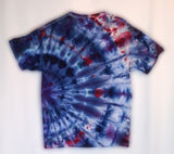 Large Tie Dyed T-Shirt Navy Fan