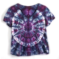 SOLD! Purple Mandala Pie Scoop Neck T-shirt Ladies XL