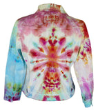 Tie Dyed Cotton Jacket: Spring Candy! Bright colors! Size LARGE