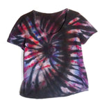 Black Swirl Scoop Neck Tye-Dyed Shirt XL