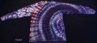 SOLD! Large Long Sleeve Tie Dyed Mostly Dark Blue Shirt